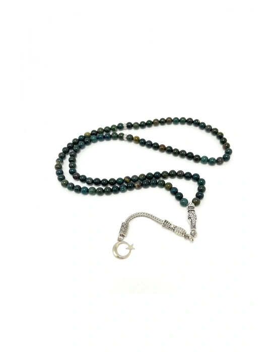 Sertifikalı Kan Taşı 6mm 99luk Doğal Taş Tesbih