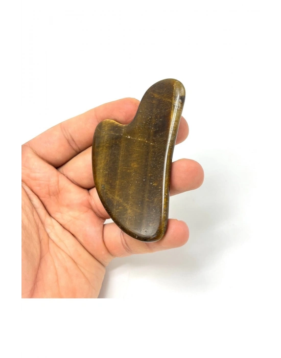 Sertifikalı Kaplan Gözü 1. Sınıf Kalite Gua Sha Doğal Taş Masaj Aleti