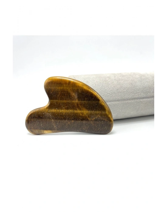 Sertifikalı Kaplan Gözü 1. Sınıf Kalite Gua Sha Doğal Taş Masaj Aleti