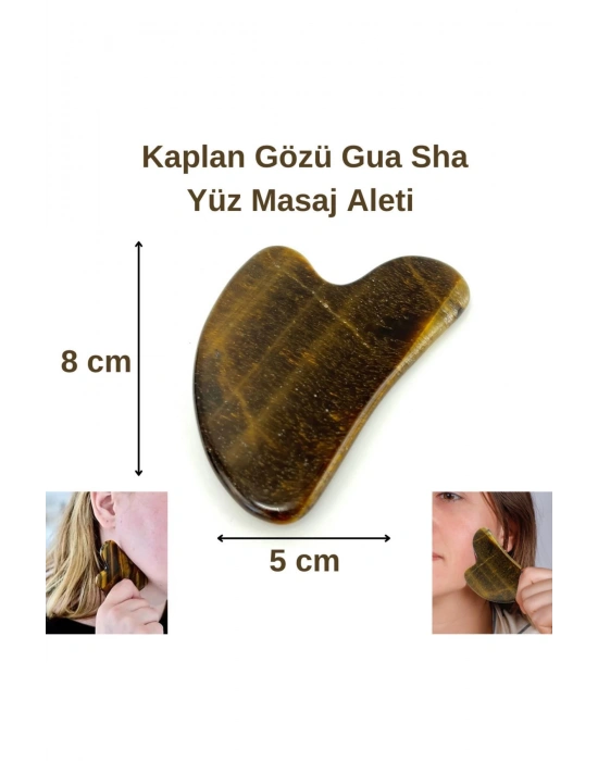 Sertifikalı Kaplan Gözü 1. Sınıf Kalite Gua Sha Doğal Taş Masaj Aleti