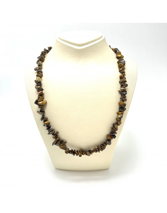 SERTİFİKALI KAPLAN GÖZÜ 80 CM NATURAL KESİM DOĞAL TAŞ KOLYE