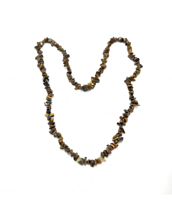 SERTİFİKALI KAPLAN GÖZÜ 80 CM NATURAL KESİM DOĞAL TAŞ KOLYE