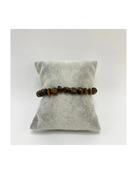 SERTİFİKALI Kaplan Gözü Natural Kesim Makrome Doğal Taş Bileklik