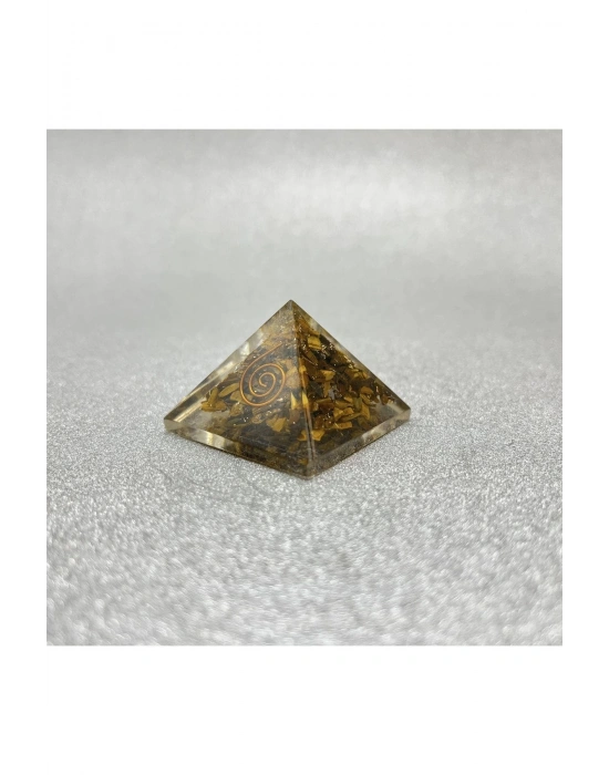 Sertifikalı Kaplan Gözü Orgonit Piramit 4x3.5 Cm 35 gr