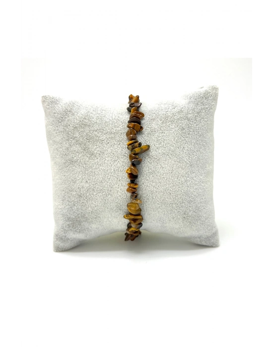 SERTİFİKALI Kaplan Gözü Saçaklı Model Doğal Taş Makrome Bileklik Ayarlanabilir Ölçü