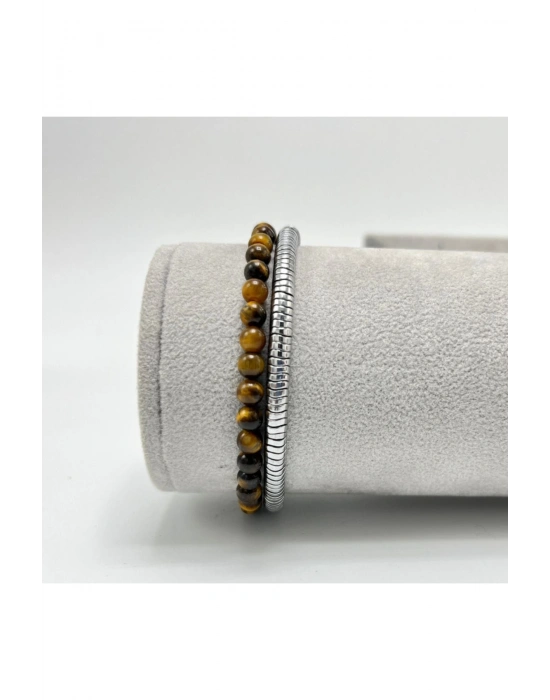 SERTİFİKALI Kaplan Gözü ve Hematit Bileklik