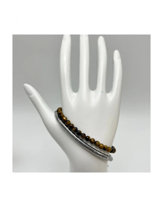 SERTİFİKALI Kaplan Gözü ve Hematit Bileklik