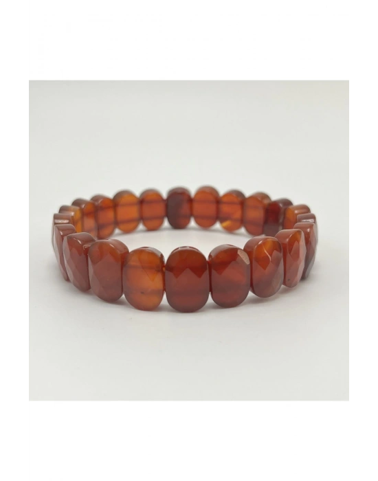 Sertifikalı Kırmızı Akik Doğal Taş Roleks Bileklik