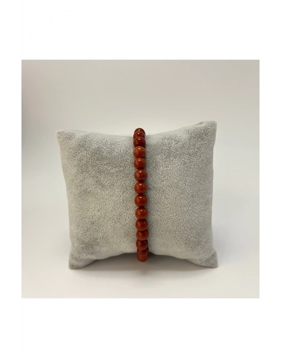 SERTİFİKALI Kırmızı Jasper  6mm Doğal Taş Bileklik