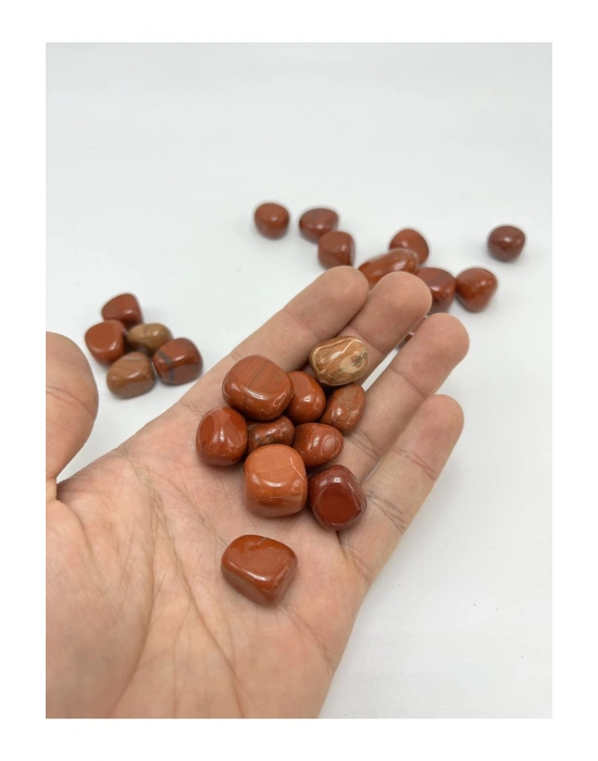 Sertifikalı Kırmızı Jasper Tımbıl Doğal Taş (1 Adet )