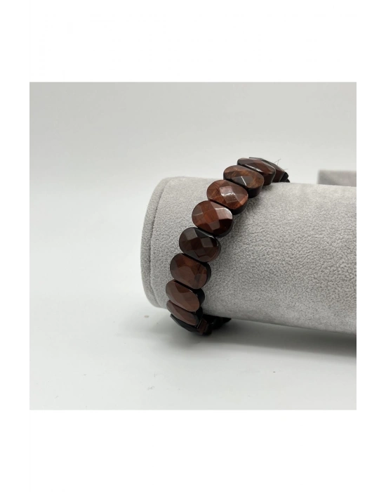 Sertifikalı Kırmızı Kaplan Gözü Doğal Taş Roleks Bileklik