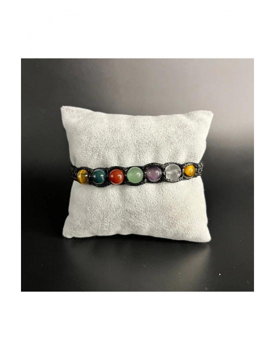 SERTİFİKALI KOÇ BURCU DOĞAL TAŞ DERİ BİLEKLİK K. KUVARS AMETİST AVENTURİN AKİK KAN TAŞI KAPLAN GÖZÜ