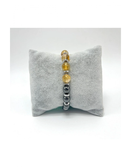 Sertifikalı Kova Burcu 8mm Doğal Taş Bileklik