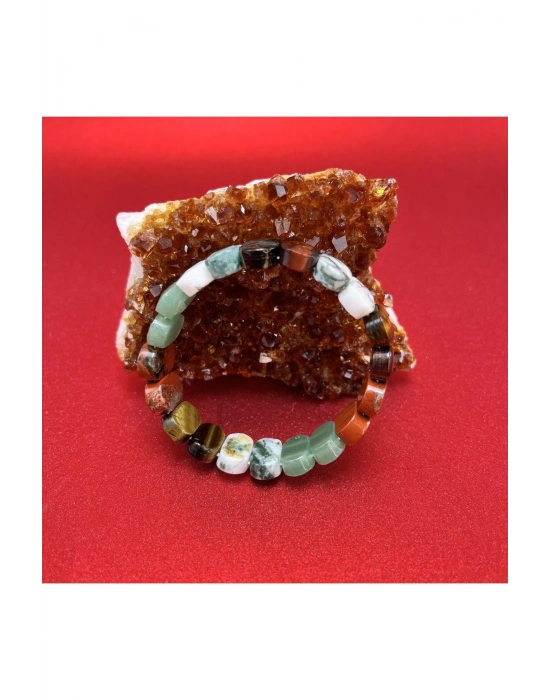 Sertifikalı Kova Burcu Doğal Taş Roleks Bileklik