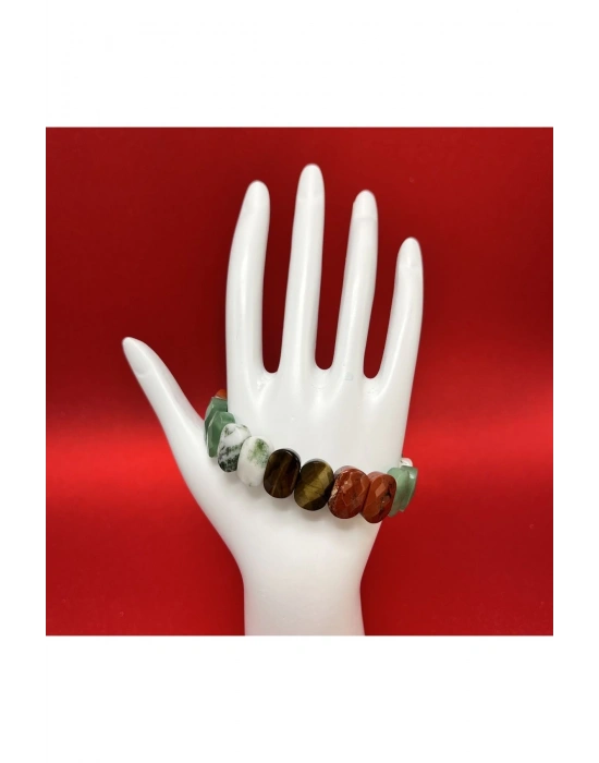 Sertifikalı Kova Burcu Doğal Taş Roleks Bileklik