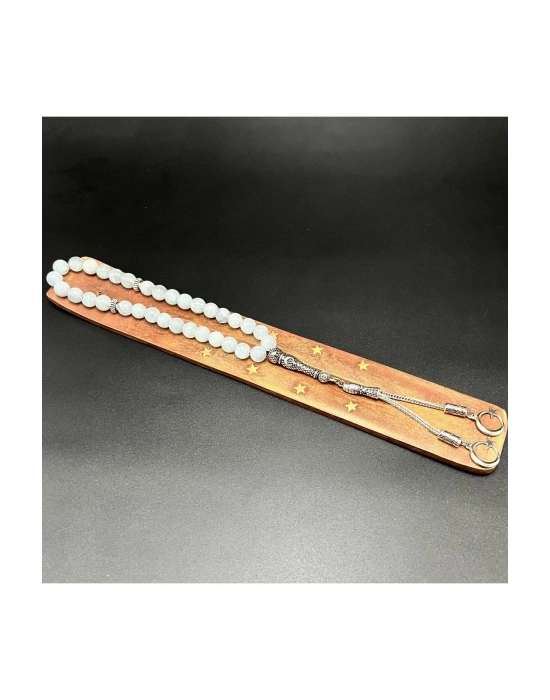 Sertifikalı Kristal Kuvars 8mm 33lük Doğal Taş Tesbih