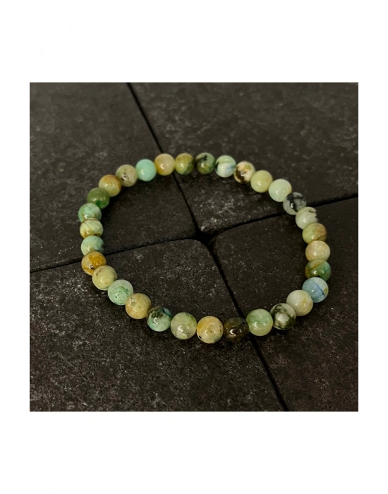 SERTİFİKALI Krizokol 6mm Doğal Taş Bileklik