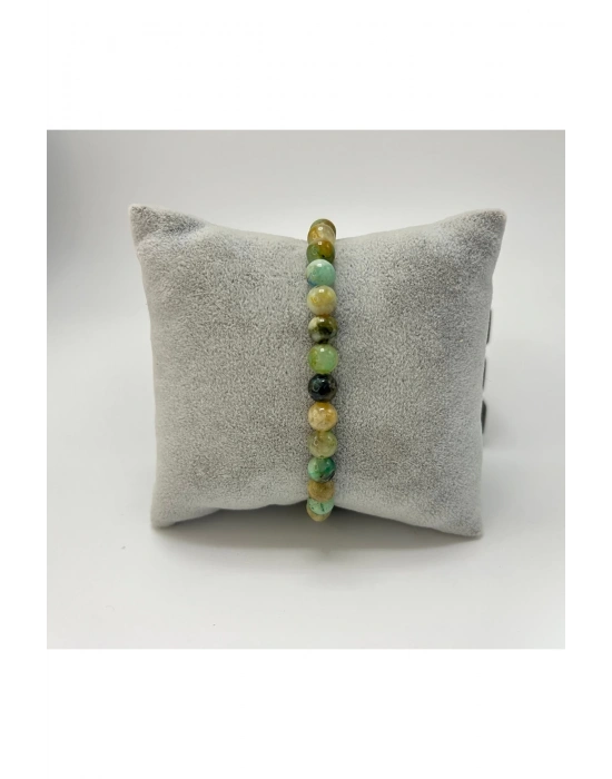 SERTİFİKALI Krizokol 6mm Doğal Taş Bileklik