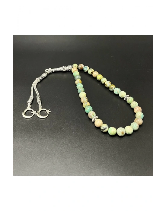 Sertifikalı Krizokol 8mm 33lük Doğal Taş Tesbih