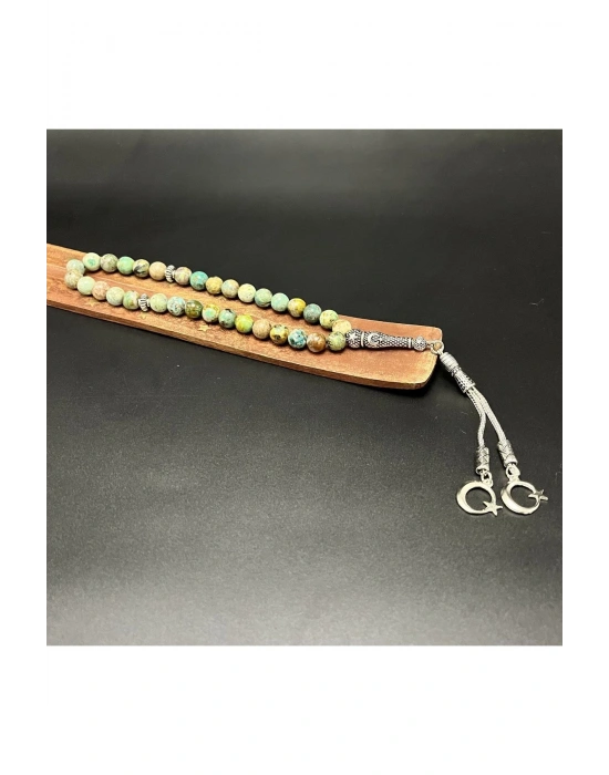 Sertifikalı Krizokol 8mm 33lük Doğal Taş Tesbih