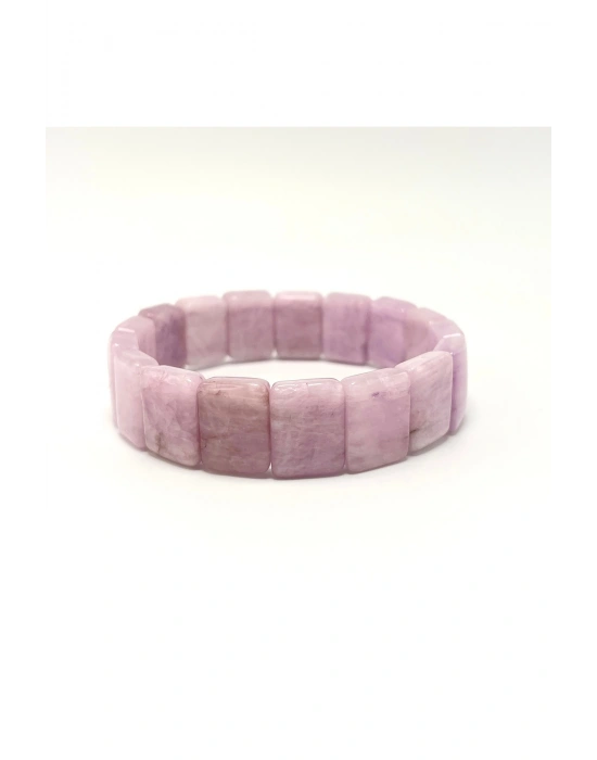 SERTİFİKALI Kunzit Roleks Kesim Doğal Taş Misinalı Bileklik