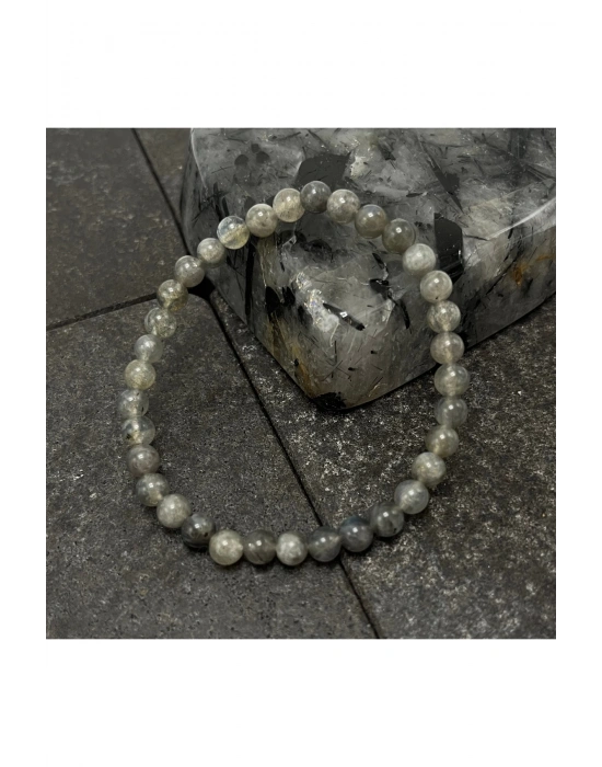 SERTİFİKALI Labrodorit 6mm Doğal Taş Bileklik