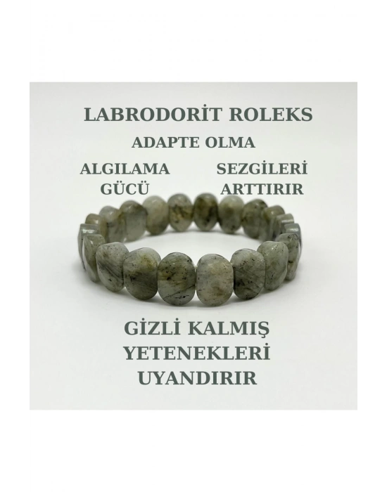 Sertifikalı Labrodorit Doğal Taş Roleks Bileklik