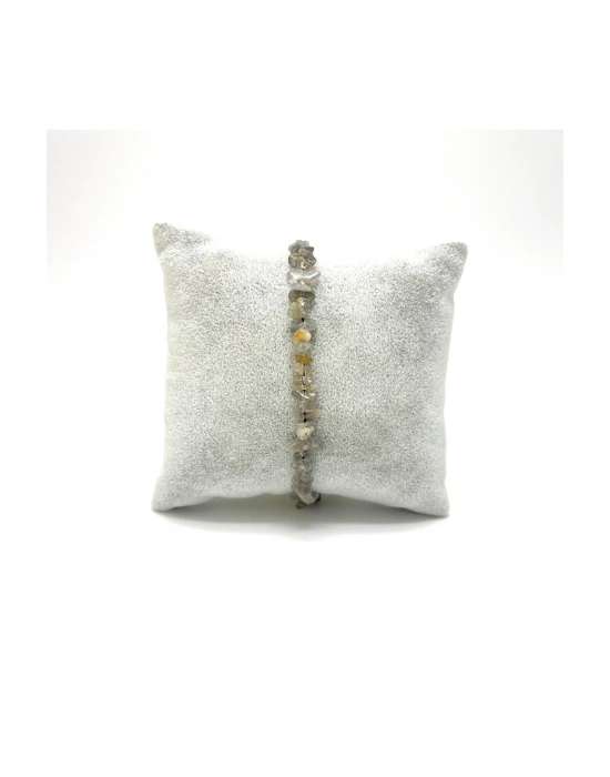 SERTİFİKALI Labrodorit Saçaklı Model Doğal Taş Makrome Bileklik Ayarlanabilir Ölçü