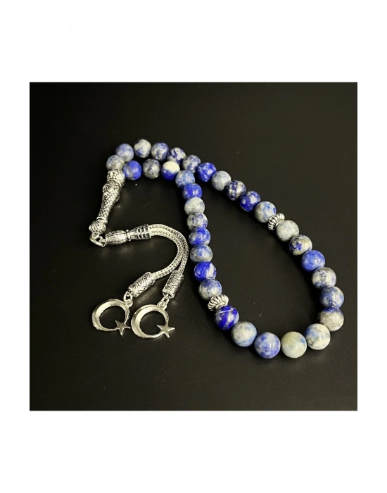 Sertifikalı Lapis 8mm 33lük Doğal Taş Tesbih