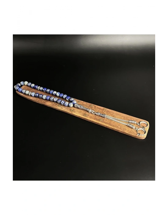 Sertifikalı Lapis 8mm 33lük Doğal Taş Tesbih