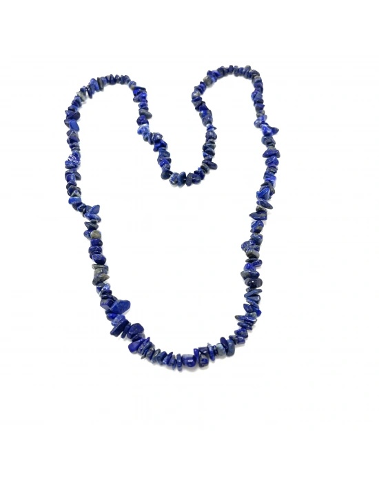 SERTİFİKALI LAPİS LAZULİ 80 CM NATURAL KESİM DOĞAL TAŞ KOLYE