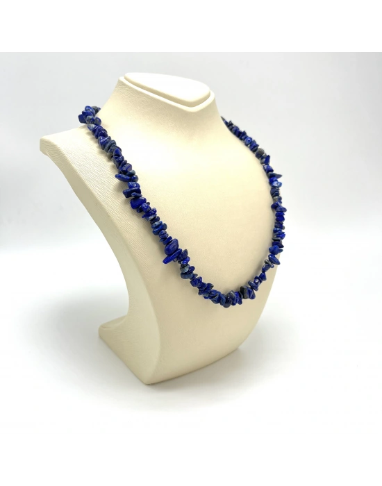SERTİFİKALI LAPİS LAZULİ 80 CM NATURAL KESİM DOĞAL TAŞ KOLYE