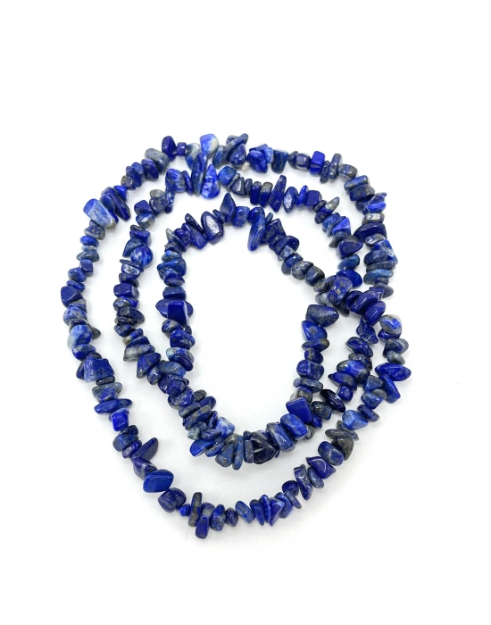 SERTİFİKALI LAPİS LAZULİ 80 CM NATURAL KESİM DOĞAL TAŞ KOLYE