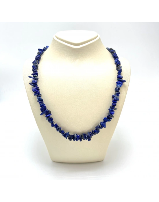 SERTİFİKALI LAPİS LAZULİ 80 CM NATURAL KESİM DOĞAL TAŞ KOLYE