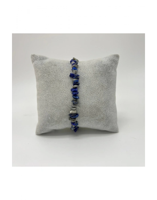 SERTİFİKALI Lapis Lazuli Saçaklı Model Doğal Taş Makrome Bileklik Ayarlanabilir Ölçü