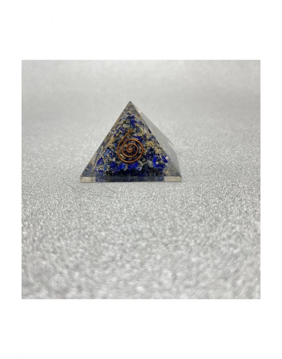 Sertifikalı Lapis Orgonit Piramit 5x4.5 Cm 40 gr