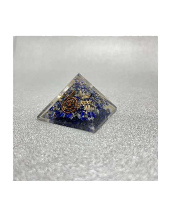Sertifikalı Lapis Orgonit Piramit 5x4.5 Cm 40 gr