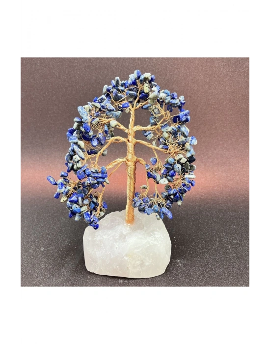 Sertifikalı Lapis - Pembe Kuvars Doğal Taş Ağaç