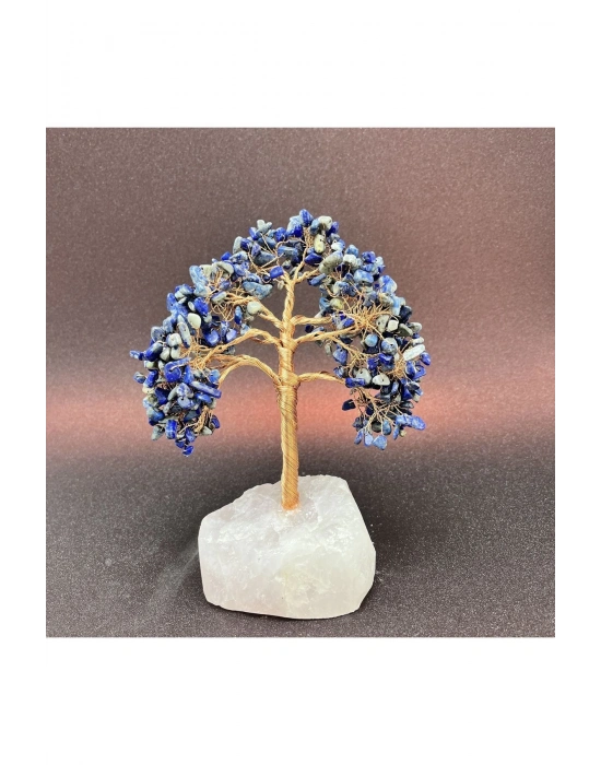 Sertifikalı Lapis - Pembe Kuvars Doğal Taş Ağaç