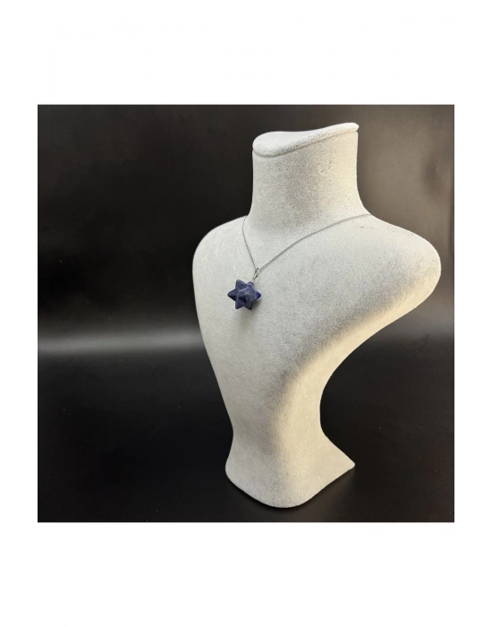 Sertifikalı Lapis Yıldız Model Doğal Taş Kolye (KARARMAMA GARANTİLİ)