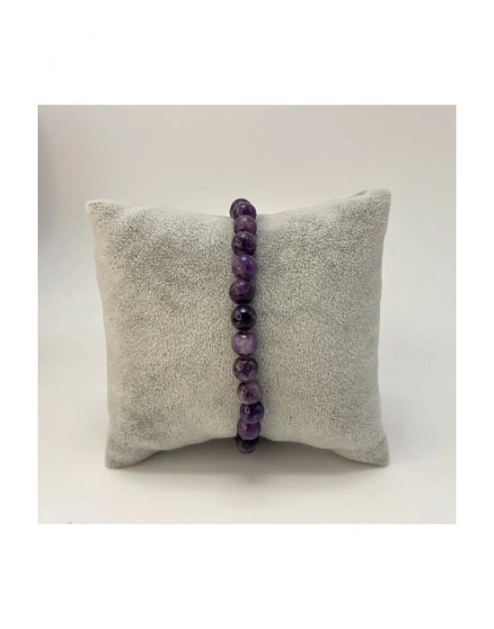 SERTİFİKALI Lepidolit 6mm Doğal Taş Bileklik