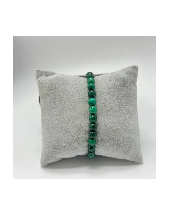 SERTİFİKALI Malakit 6mm Doğal Taş Bileklik