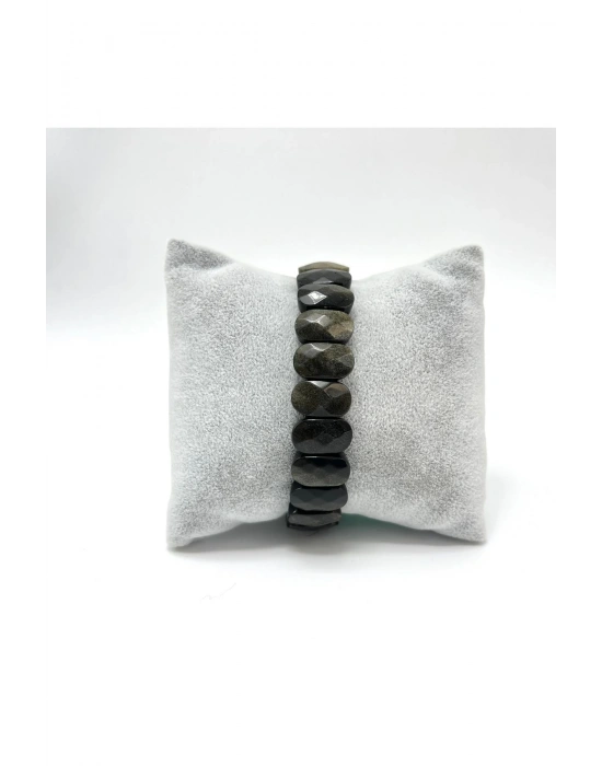 Sertifikalı Obsidyen Doğal Taş Roleks Bileklik