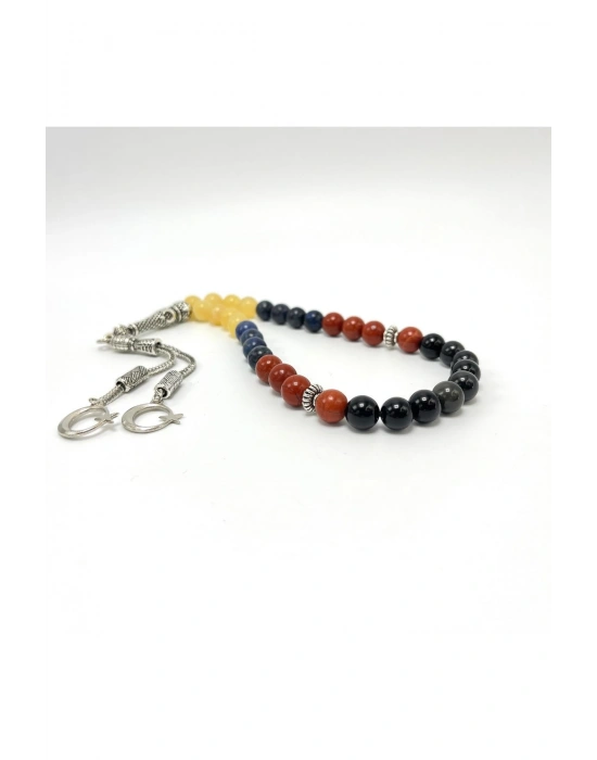 Sertifikalı Oğlak Burcu 8mm 33lük Doğal Taş Tesbih