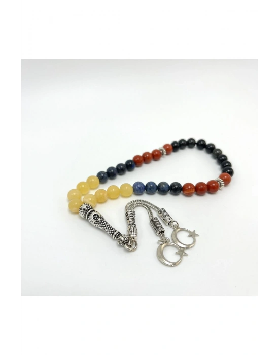 Sertifikalı Oğlak Burcu 8mm 33lük Doğal Taş Tesbih