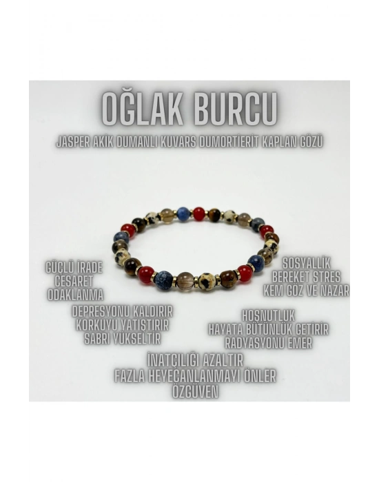 SERTİFİKALI OĞLAK BURCU DOĞAL TAŞ BİLEKLİK 6MM