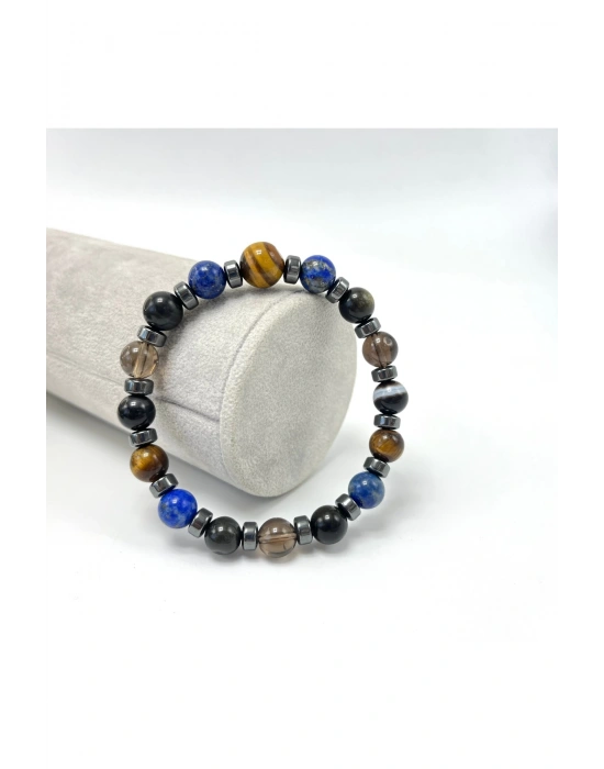 Sertifikalı Öğrenci Başarı Doğal Taş Bileklik Misinalı