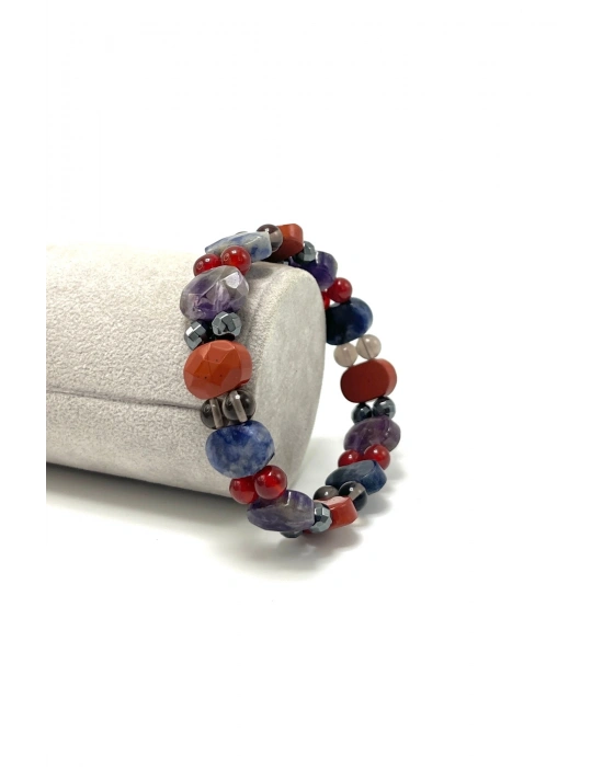 SERTİFİKALI Panikatak & Anksiyete & Korkuları Yenme Doğal Taş Roleks Bileklik