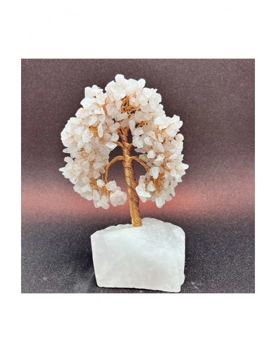 Sertifikalı Pembe Kuvars Doğal Taş Ağaç