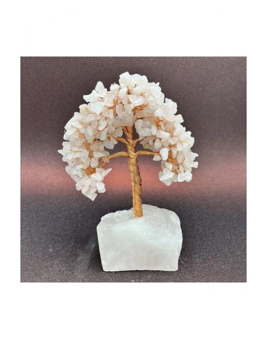 Sertifikalı Pembe Kuvars Doğal Taş Ağaç